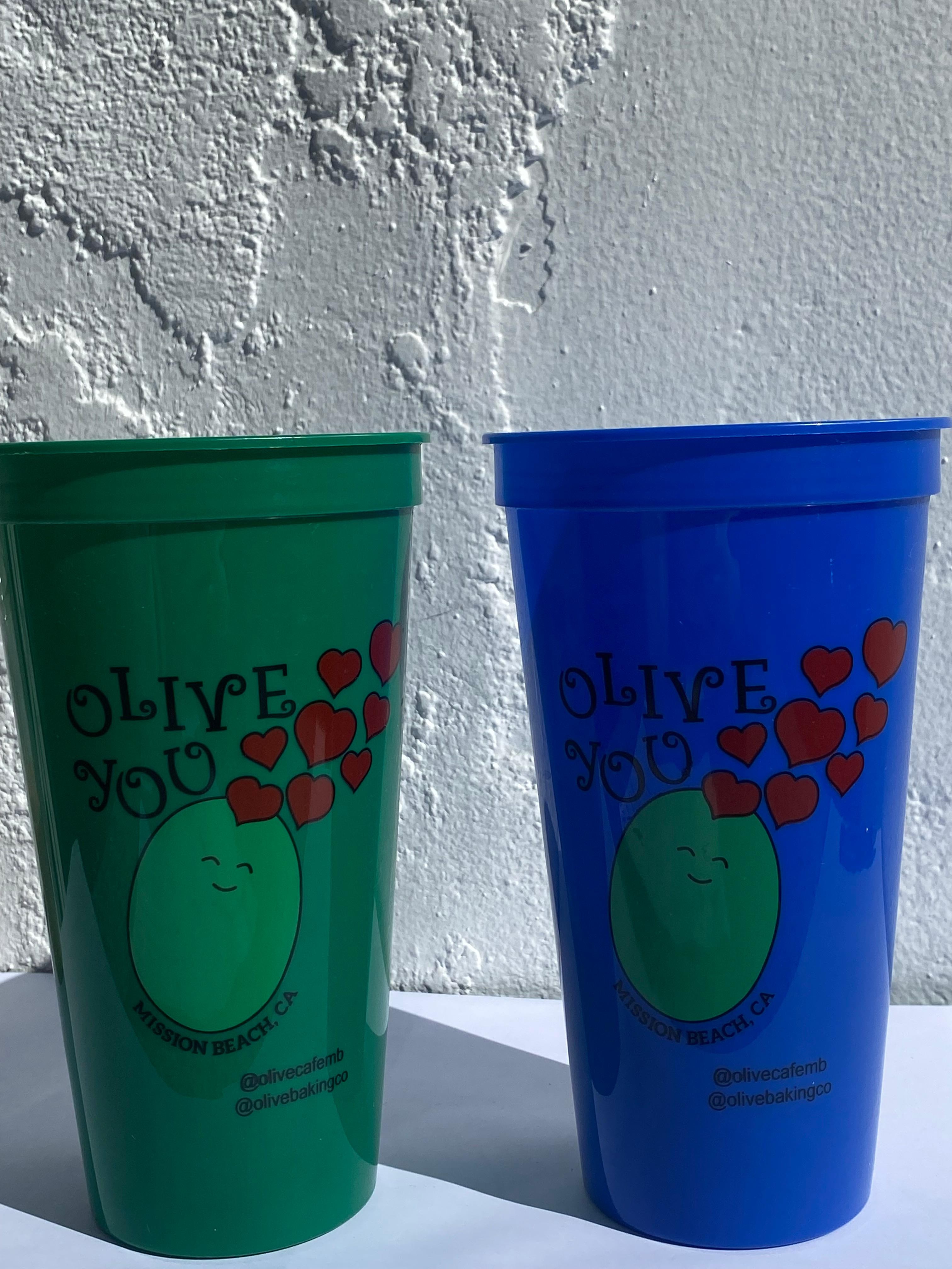 Olive Plastic Cup