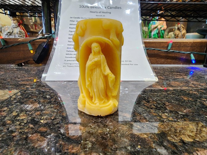 Beeswax Our Lady Figurine Candle