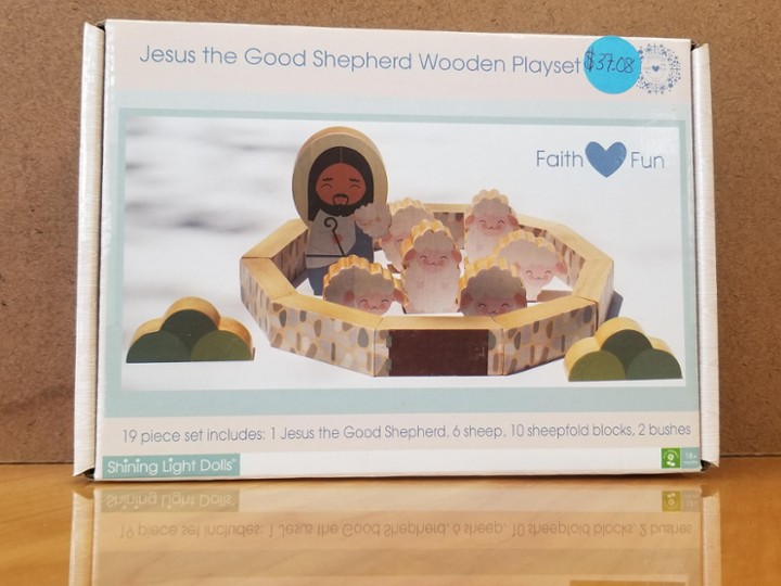 Jesus the Good Shepard Wooden Set