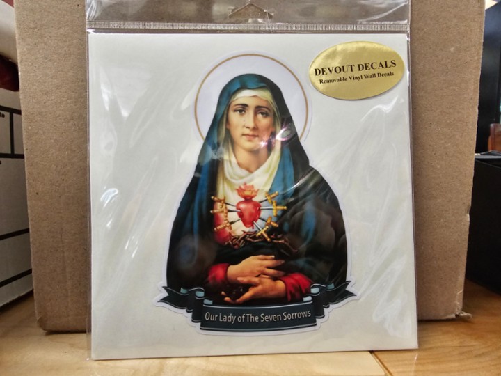 Our Lady of The Seven Sorrows vinyl with Sorrows Decals