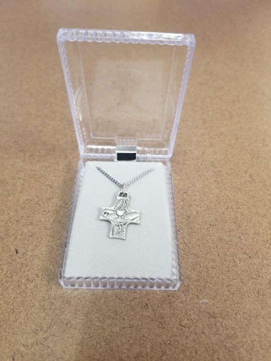 1" Eucahrist Cross Necklace on 18" chain