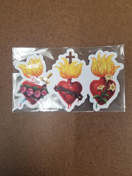 5"x3" Unifying Hearts (Sacred Heart, Immaculate Heart, Most Chaste Heart)