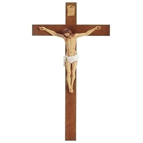 40" Woodtone Crucifix Color