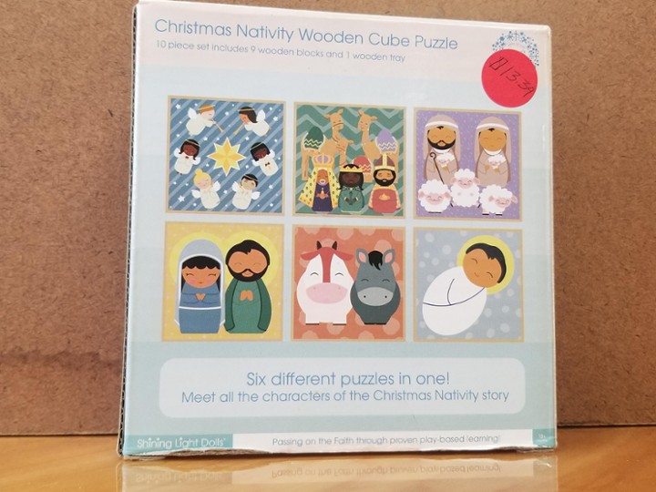 Christmas Nativity, Wooden Cube Puzzle