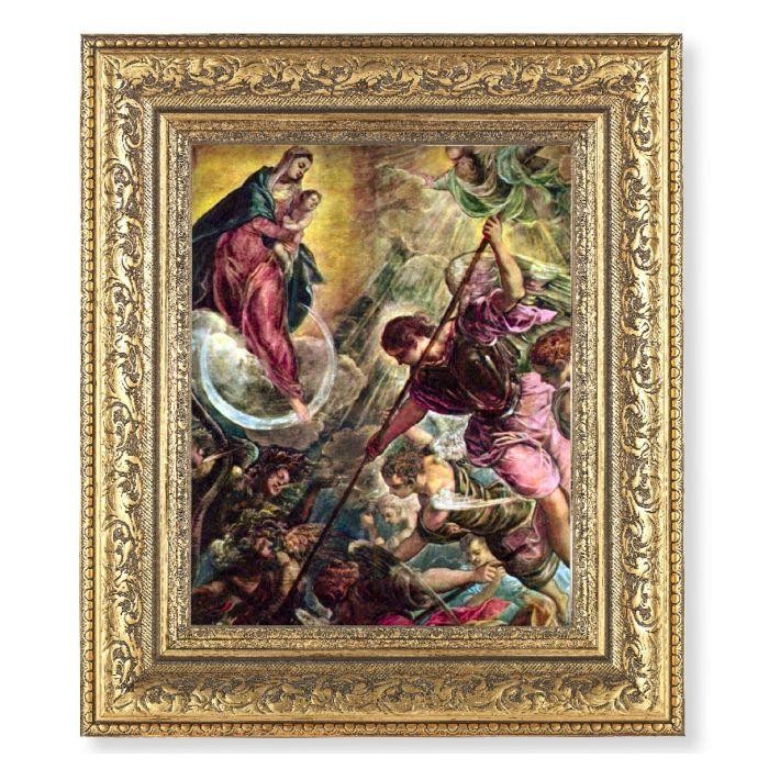 Battle Scene 8x10" in Antique Gold Frame