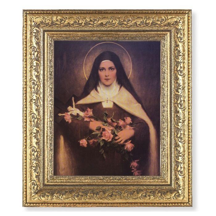 St. Therese 8x10" Antique Gold Frame