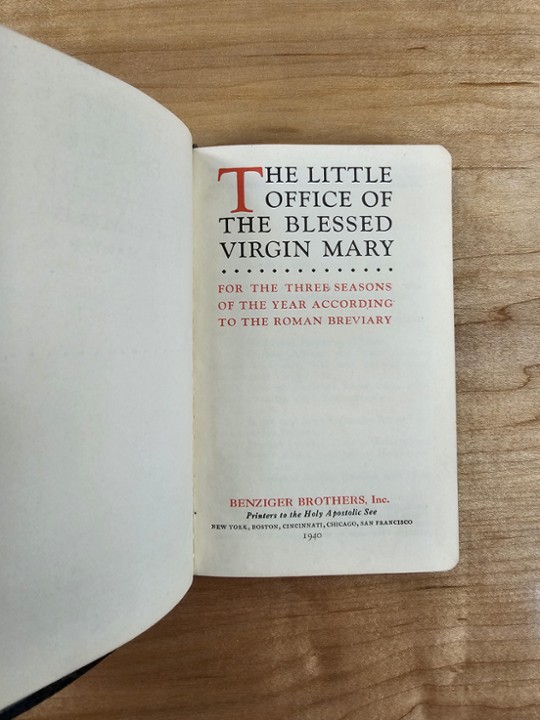 Office of the Blessed Virgin Mary 1940 Leatherback