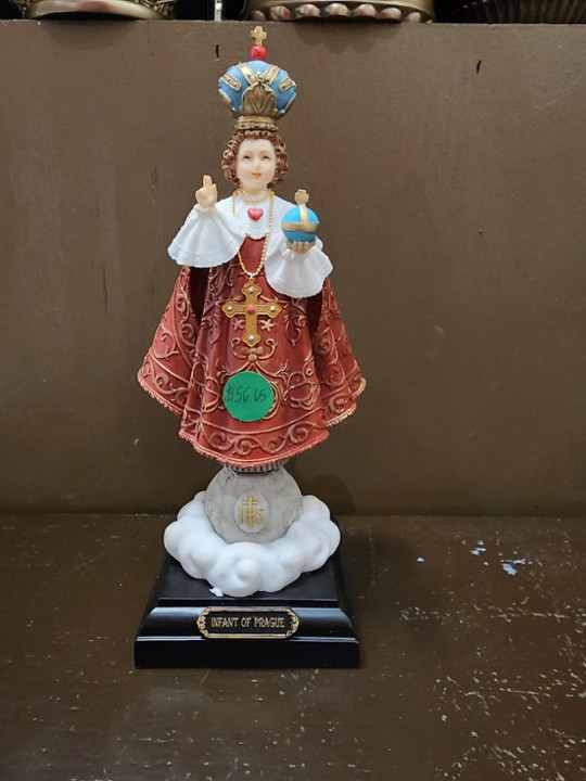 Infant of Prague, colorized, 9"