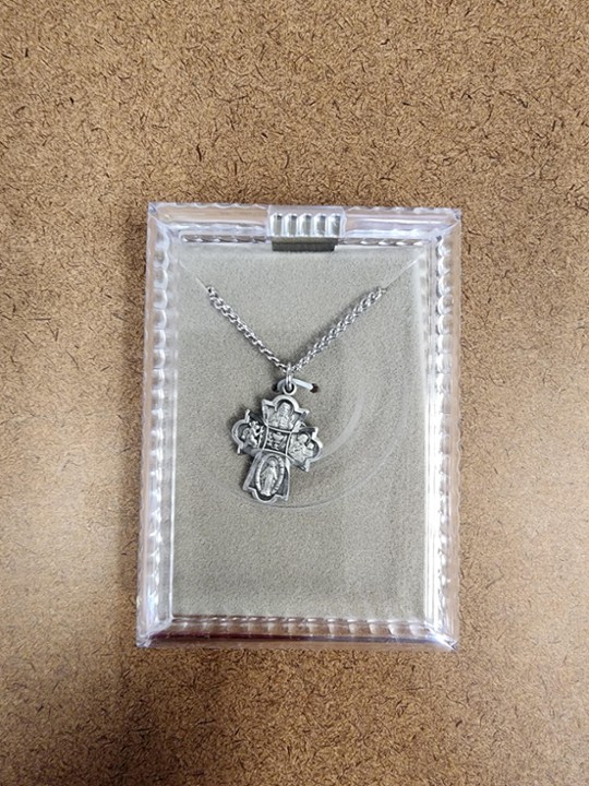 4 Way Communion Pewter Neclace on 18" Chain