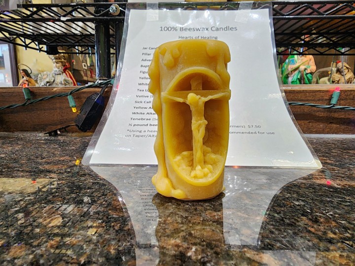 Beeswax Crucifiction Figurine Candle