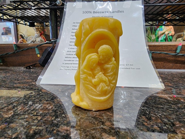 Beeswax Holy Family Figurine Candle