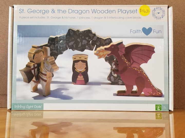 St. George and the Dragon Wooden Set