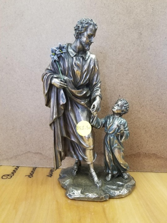 St. Joseph holding the hand of the Child Jesus, 9"