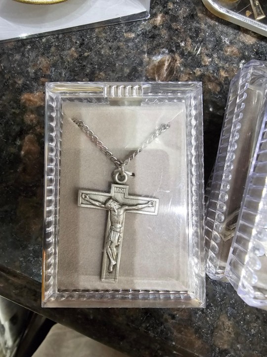 Pewter Crucifix on 24" Chain Boxed