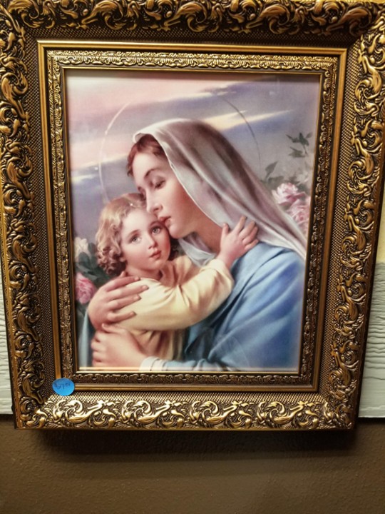 Madonna and Child, 8x10" in Antique Gold Frame