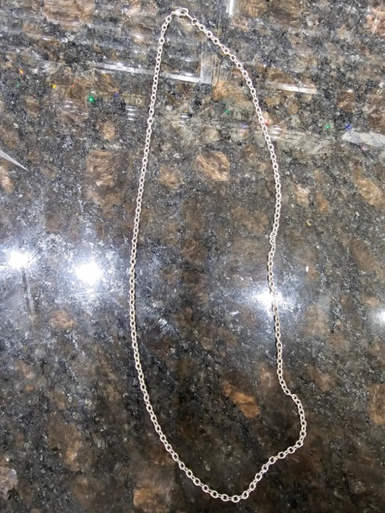 24" Imitation Rhodium Chain with Clasp