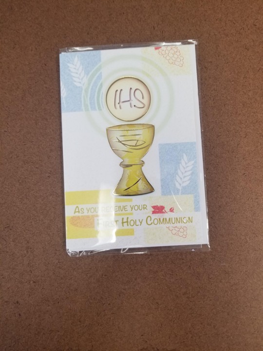 Chalice First Holy Communion Card