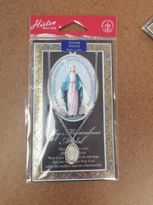 Miraculous Medal Pewter