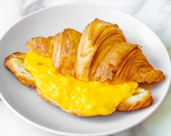 Vegan Egg and Cheese Croissant with Dukkah