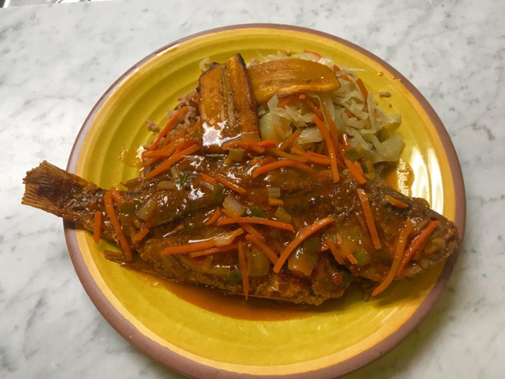 Brown Stew Whole Red Snapper
