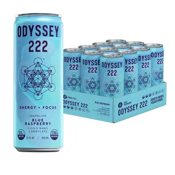 Odyssey Blue Raspberry 222mg Sparkling Mushroom Energy
