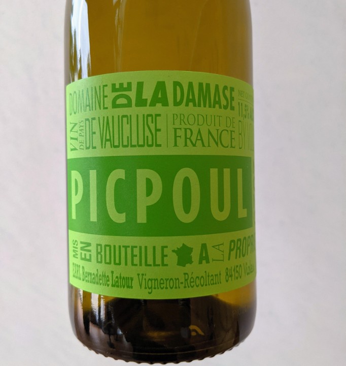 Picpoul, Domaine de la Damase 2020 Vin de Pays de Vaucluse