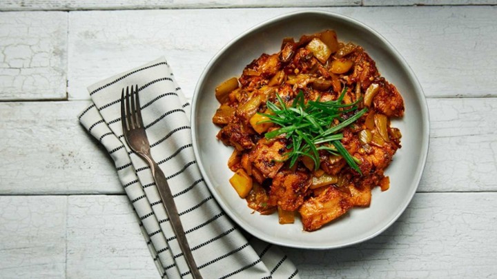 Pork Belly With Mustard Greens