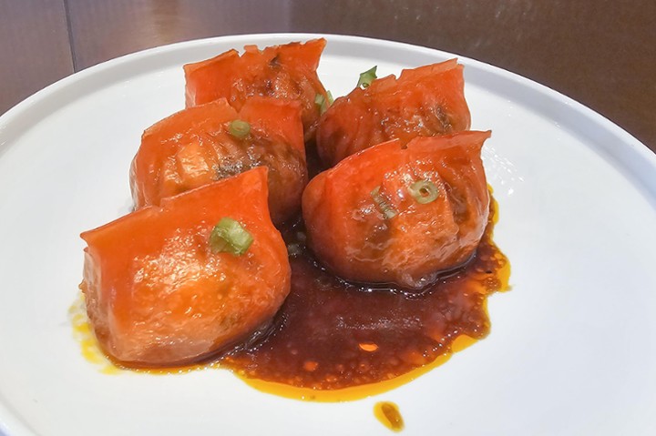 Chicken and Chive Dumpling in SZ Sauce
