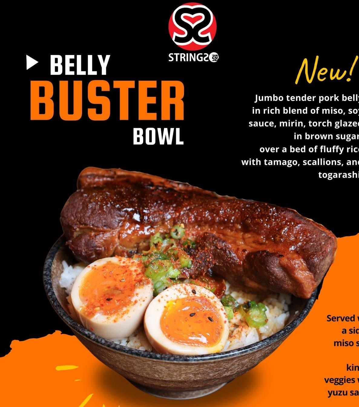 Belly Buster (Jumbo tender pork belly) rice bowl
