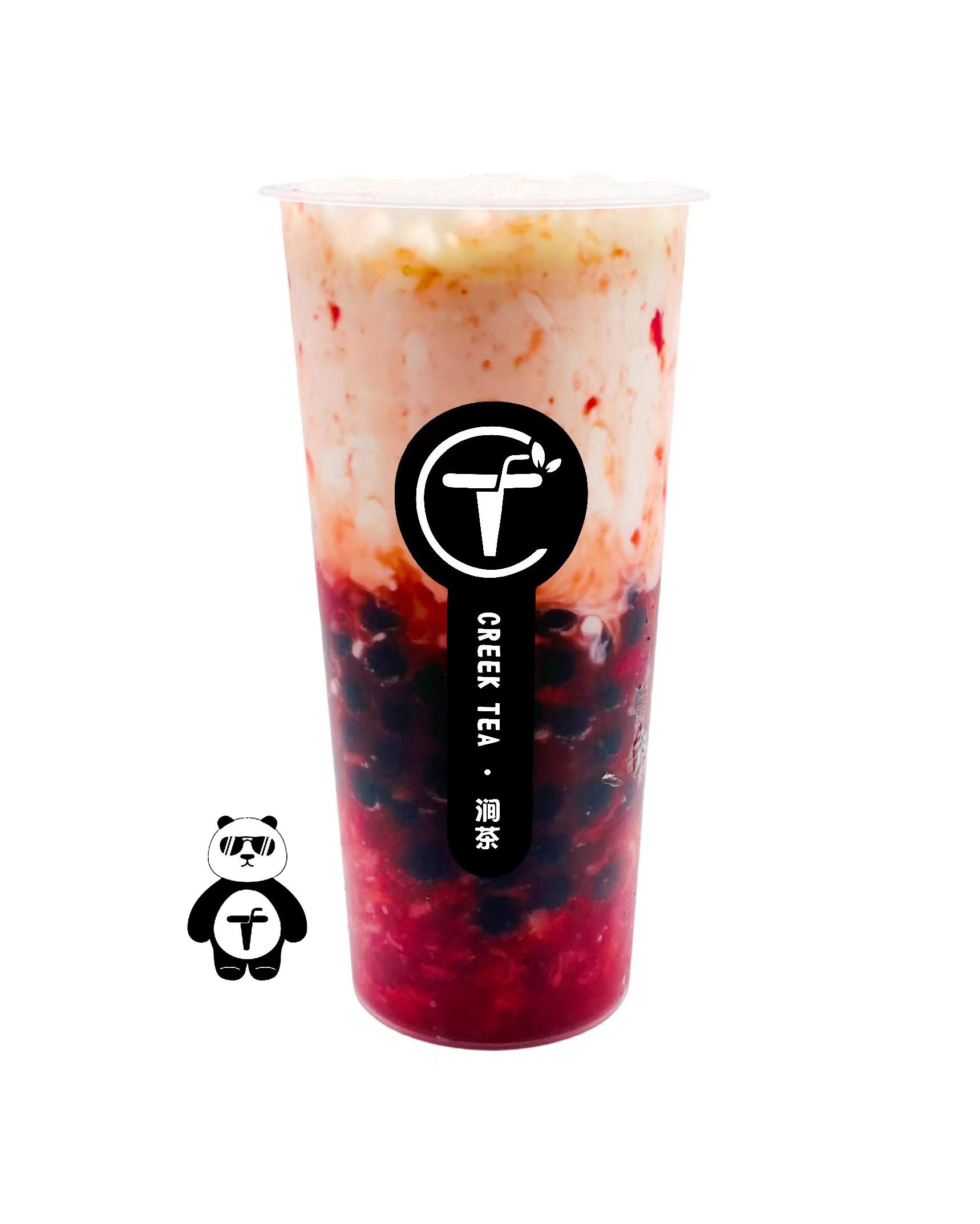 Strawberry Fresh Milk Brown Sugar Boba