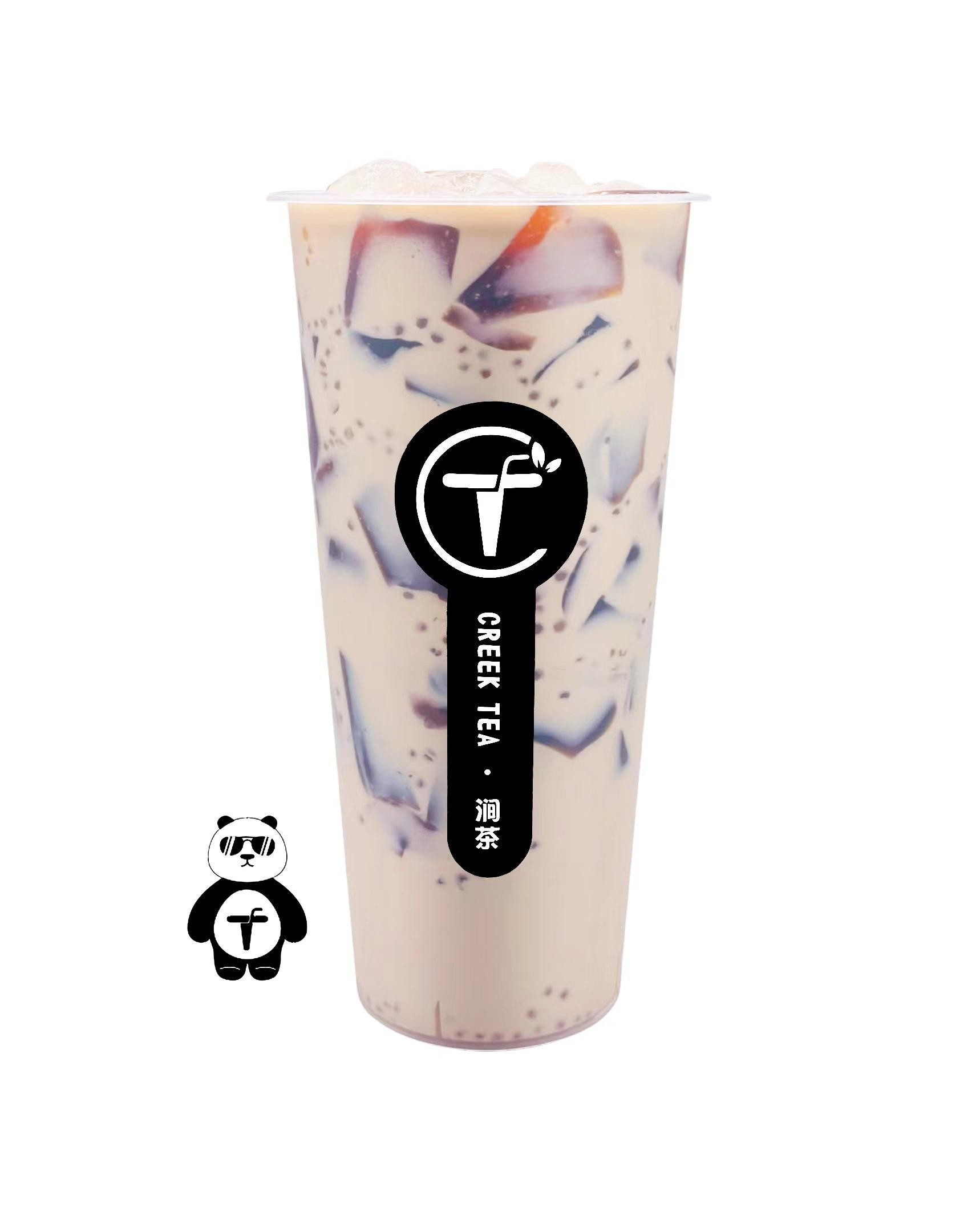 Black Tea Jelly with Hokkaido Milk Tea and Tapioca