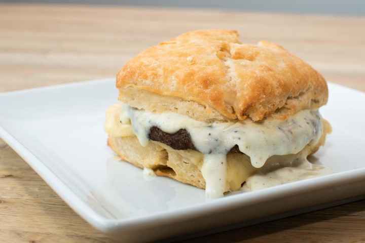 Biscuits 'n Gravy Sandwich