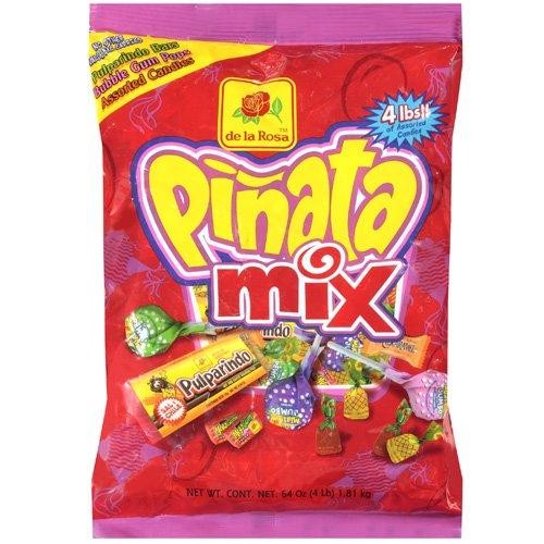 De La Rosa Pinata Candy Mix  Assorted Fruit Flavors  64 Oz Bag