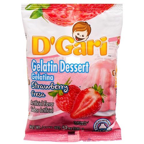 D Gari of Strawberry Milk Gelatin Prepare with