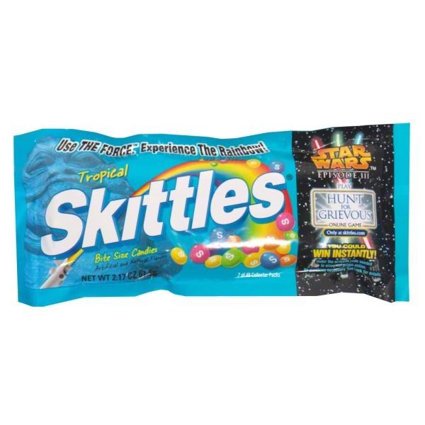 Skittles Tropical Gummy Candy  Full Size - 2.17 Oz Bag