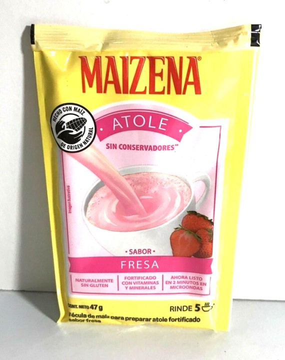 6-Pk Maizena Fresa ???????? Straw ????flavored Corn Beverage Mix Makes 5☕ 47gr/1.6oz