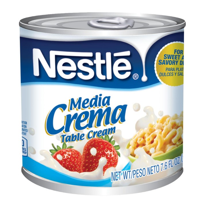 Nestle Media Crema Neutral Flavor Light Table Cream  7.6 Fl Oz