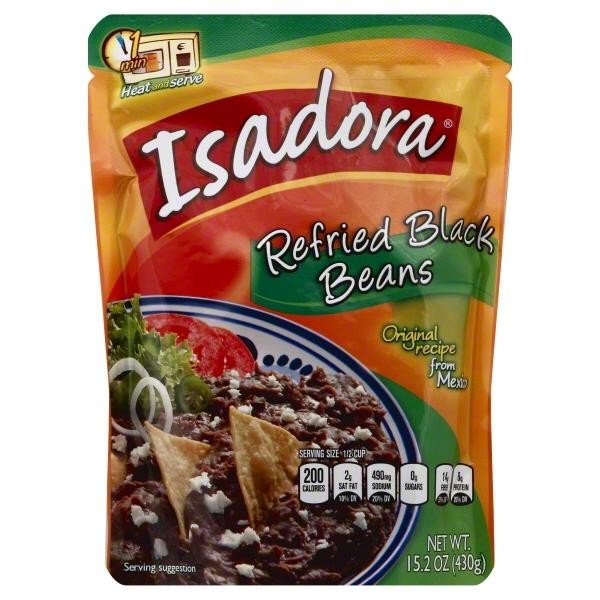 Isadora Refried Black Beans  15.2 Oz