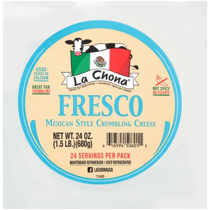 La Chona Fresco Easy Open Mexican Style Crumbling Cheese, 24 Oz.