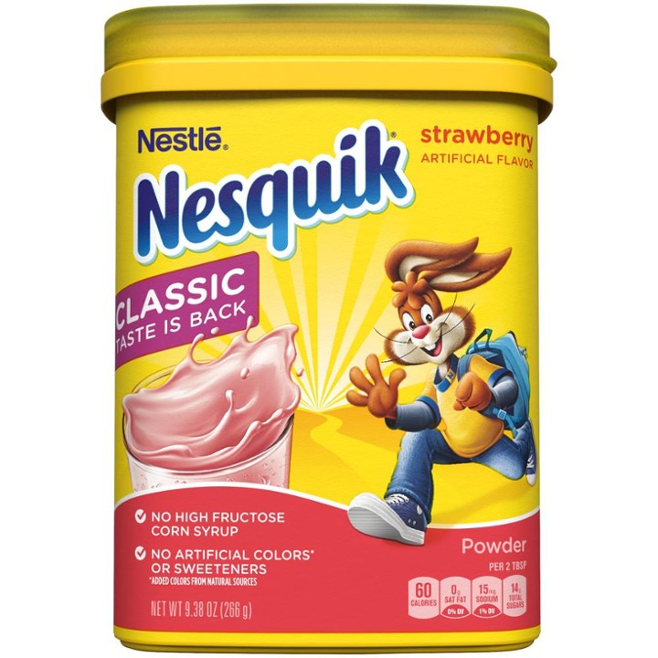 Nestle Nesquik Strawberry Flavor Powder Drink Mix  9.38 Oz