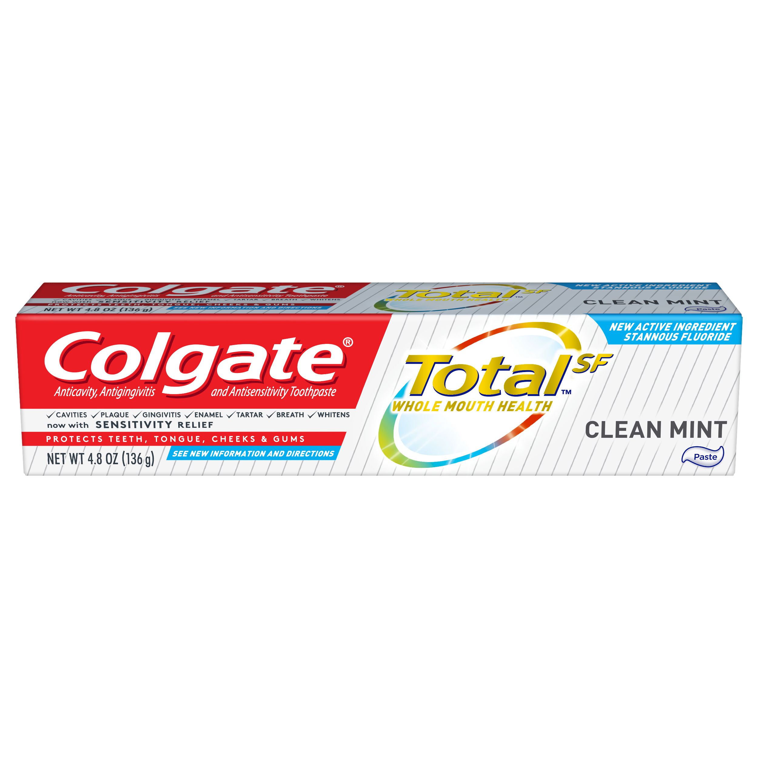 Colgate Total Toothpaste  Clean Mint  4.8 Ounce
