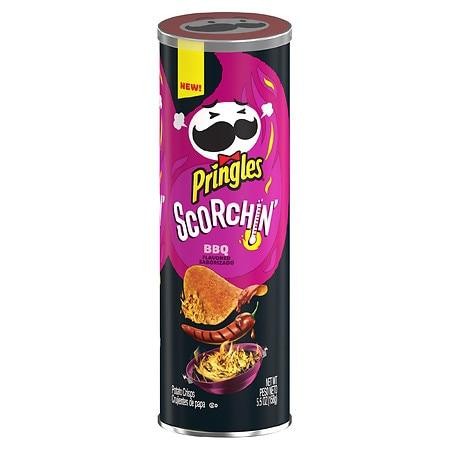 Pringles Scorchin' Potato Crisps Chips BBQ - 5.5 Oz