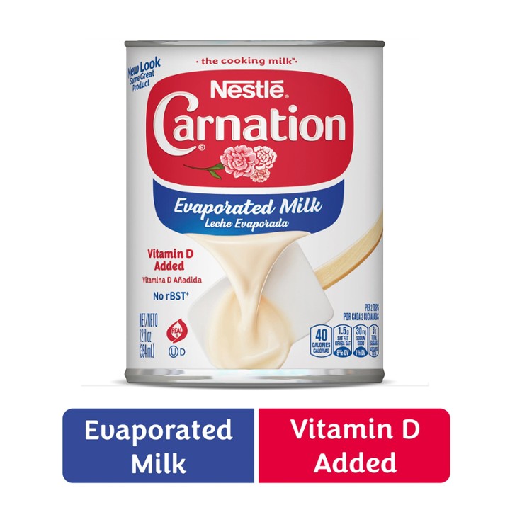 Nestle Carnation Vitamin D Added Evaporated Milk, 12 Oz