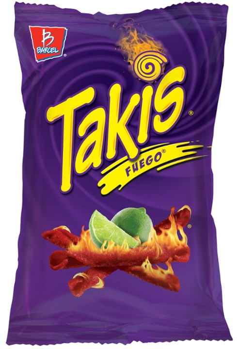 Takis Fuego Rolled Tortilla Chips Hot Chili Pepper & Lime - 9.9 Oz