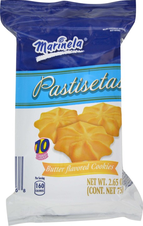 Marinela Pastisetas Star Shaped Butter Flavored Cookies, 10 Cookies per Pack