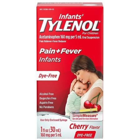 Tylenol Infant Dye-Free General Pain Reliever - Cherry - 1 Fl Oz