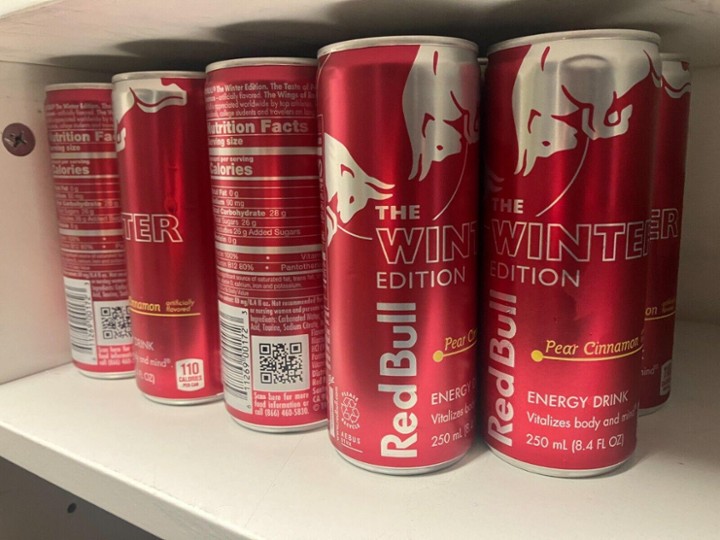 (unreleased Limited) Redbull Winter Edition Pear Cinnamon (6 Pack - 8.4 Oz Cans)