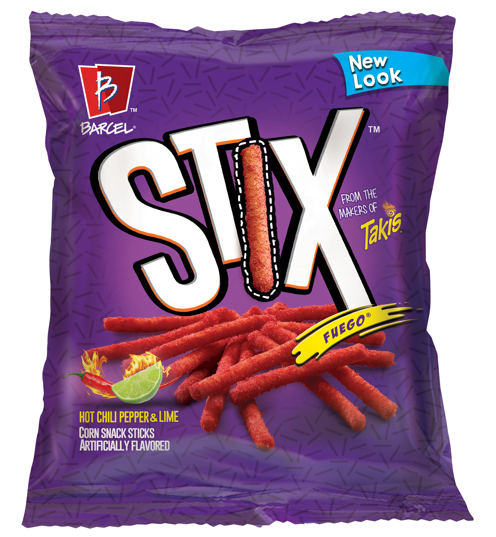 Takis Fuego Stix Hot Chili Pepper & Lime Flavored Spicy Corn Chips, 4 Oz