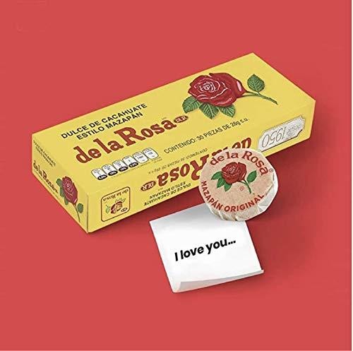 Mazapan Toasted Coconut De La Rosa (30 Pieces) 630 Grams the Traditional and Classical Well Know Marzipan with a Tropical Twist Mexican Candy Fancy Sn