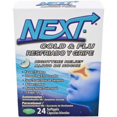 Next Cold & Flu Nighttime Relief 24 Softgels - 6.49 Oz
